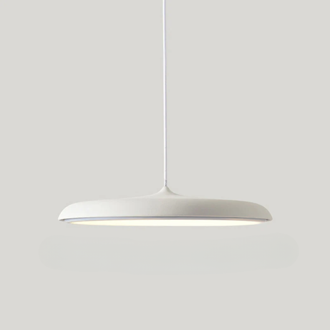 Round LED Ceiling Pendant in Metal & Acrylic – 16 Inch Blue Hanging Light for Dining Room, Kitchen Island, Bedroom – Modern Minimalist Desig