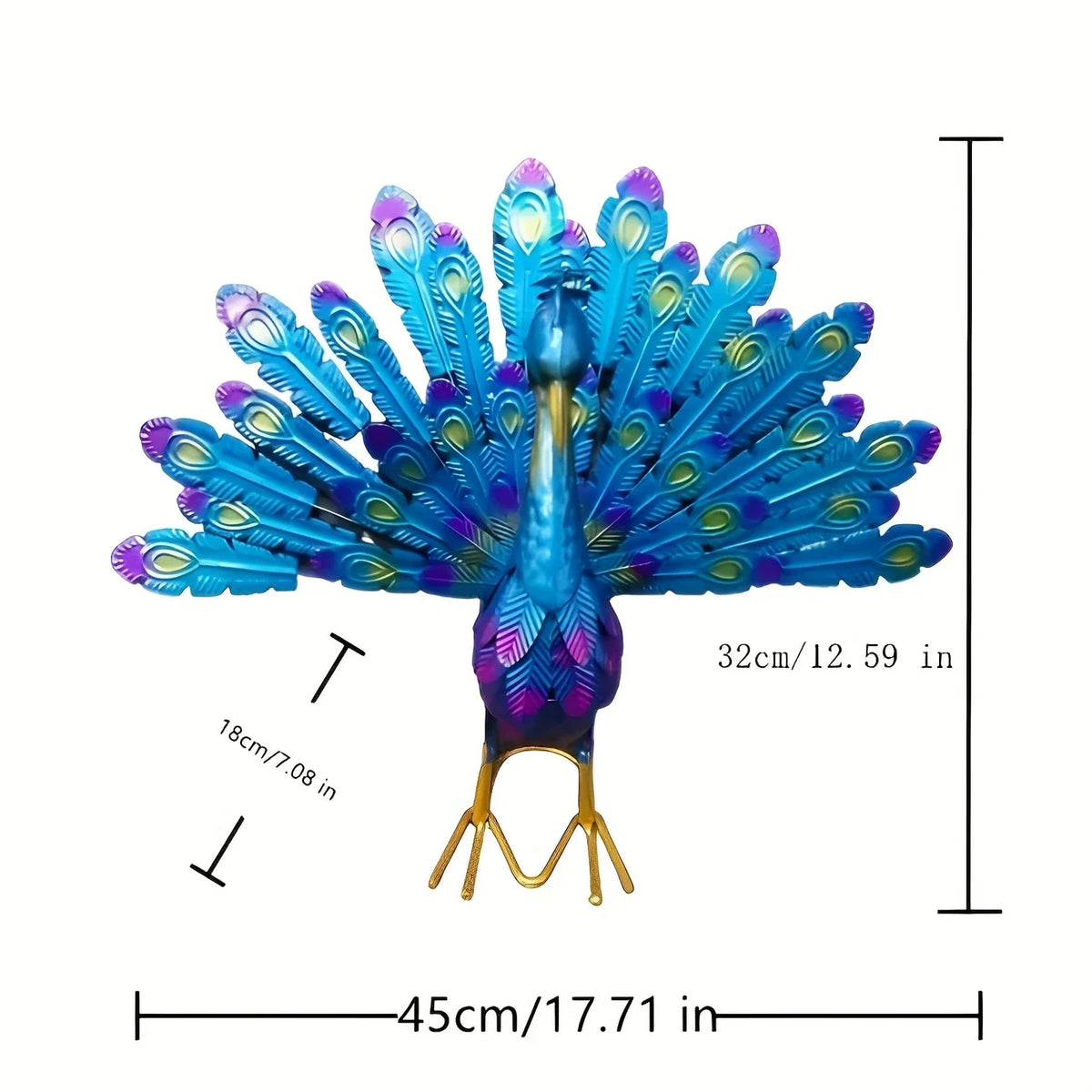 RegalFeather™ - Majestic Peacock Sculpture