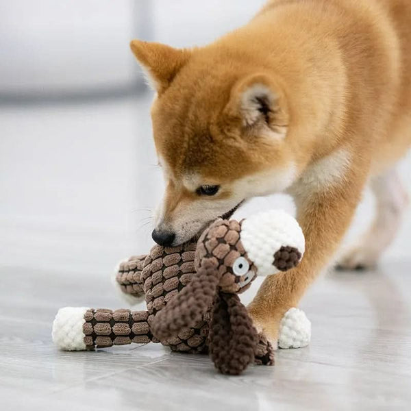 PUPFORGE – Tough Plush Squeaky Toy for Aggressive Chewers