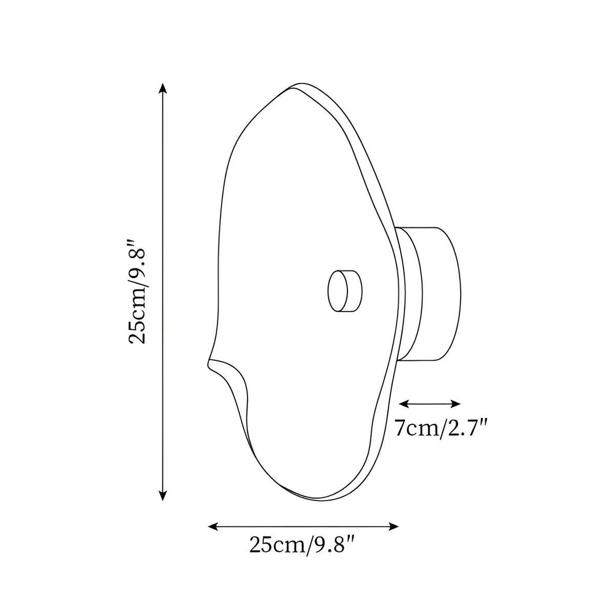 Curved Glass Wall Sconce with Warm White LED Up Down Light for Bedroom Living Room Hallway Modern Indoor Accent Lighting 10 Inch Tempered Gl