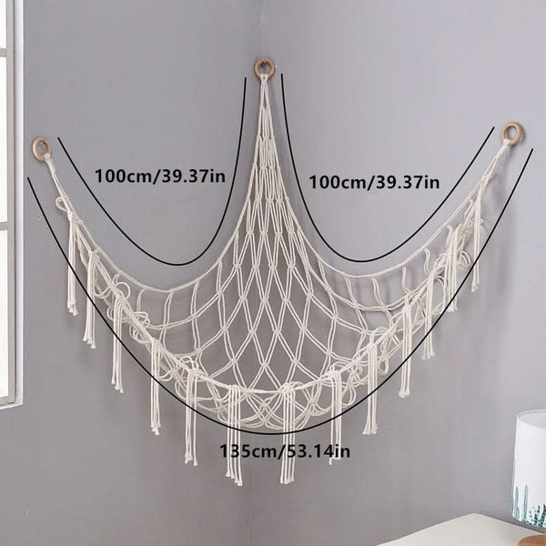 MACRANEST – Hand-Woven Toy Net for Cozy Room Decor