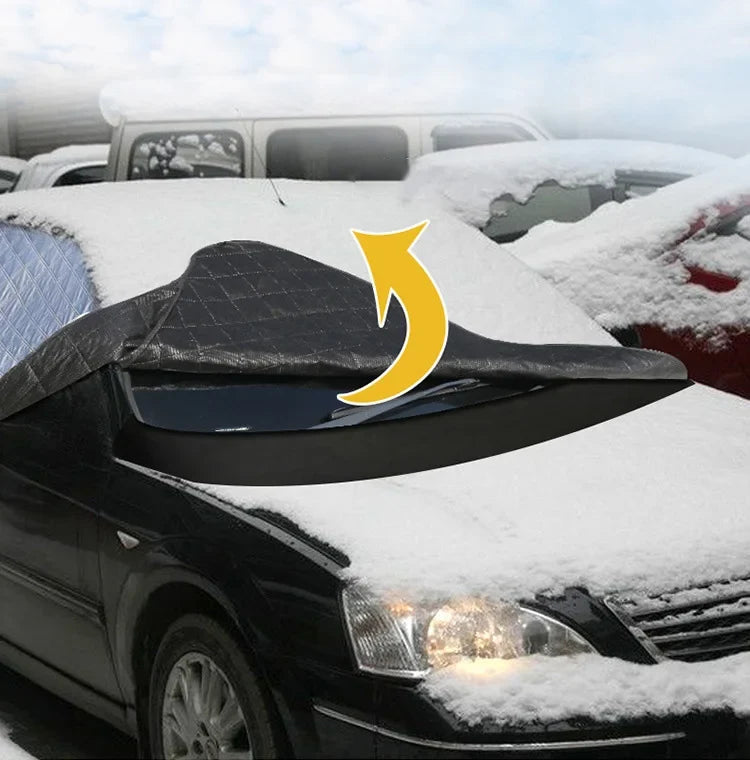 Ortekor FrostGuard Ultra | Extra Large Windshield Cover with 3-Window Design | All-Season Protection Against Snow, Ice, and UV Rays