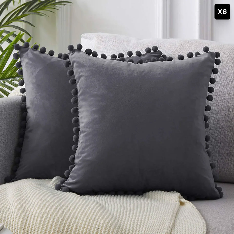 Scandinavian Throw Pillow Cover - 17.72 × 17.72 inch, Soft Cotton-Linen Blend, Minimalist Design