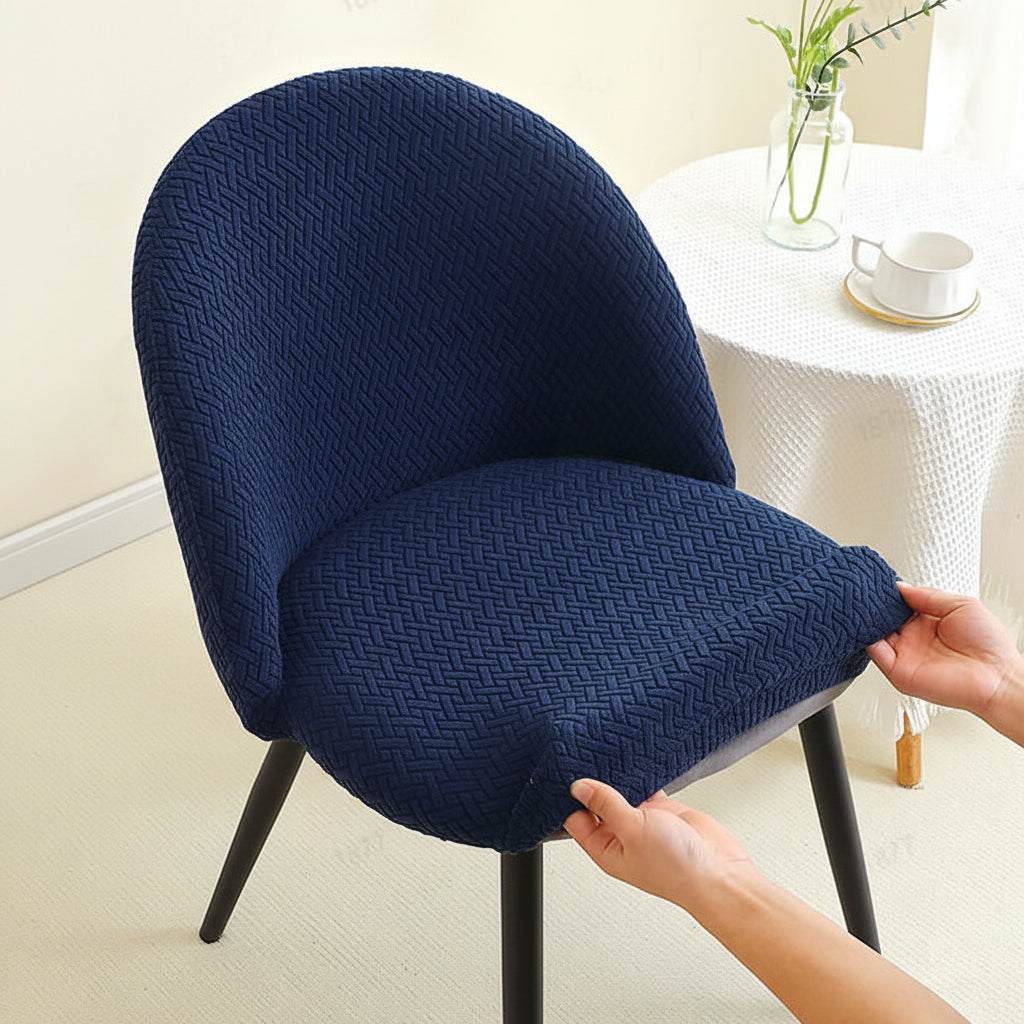 Stretch Dining Chair Slipcovers - Removable Washable Seat Protectors for Kitchen & Dining Room Furniture, Fitted Elastic Chair Covers for