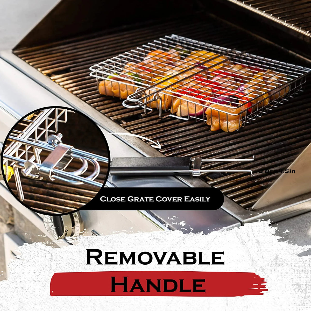 Grillaro | Foldable Grill Basket for Veggies & Fish with Non-Stick Coating | Perfect for BBQ and Easy Cleanup