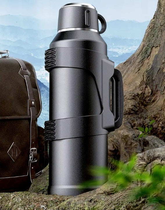 Ortekor Adventure Ready | Thermos Water Bottle with Insulated Layer | Keeps Drinks Hot or Cold for 36 Hours