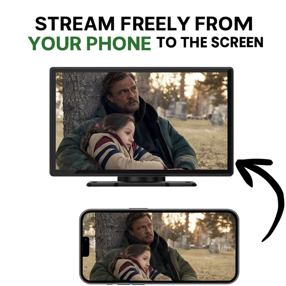 Touchscreen Car Adapter | Wireless CarPlay & Android Auto with HD Display | Universal Compatibility for Enhanced Driving Experience