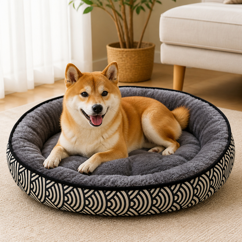 Ortekor Cozy Plush Polyester & Detachable Cover Pet Bed