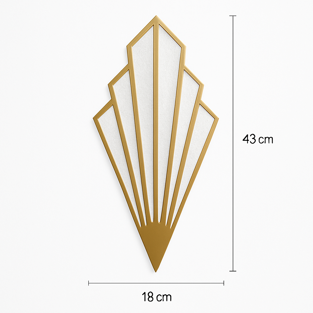Modern Geometric Triangle Wall Sconce in Painted Metal with Up & Down LED Light for Bedroom, Hallway & Living Room