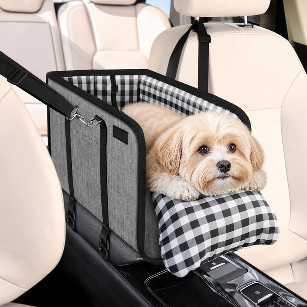 Ortekor Safety Belt & Soft Cushion Dog Car Seat (Console Booster)