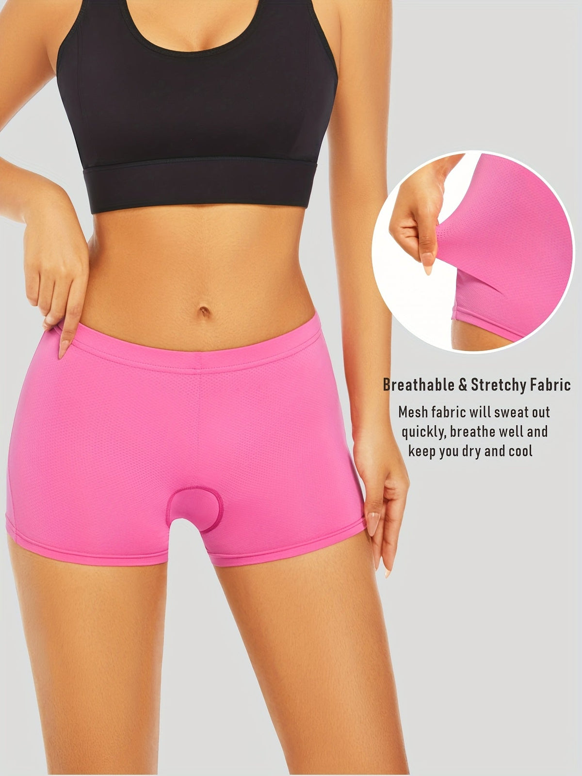 Women's Padded Cycling Shorts with 4D Gel Cushioning – Moisture-Wicking Bike Underwear for Long Distance Rides, Road Cycling, and Outdoor