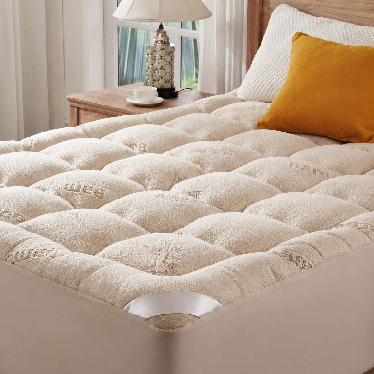 EcoComfort Collection | Bamboo Viscose Mattress Protector with Quilted Design | Waterproof & Breathable for Ultimate Sleep Comfort