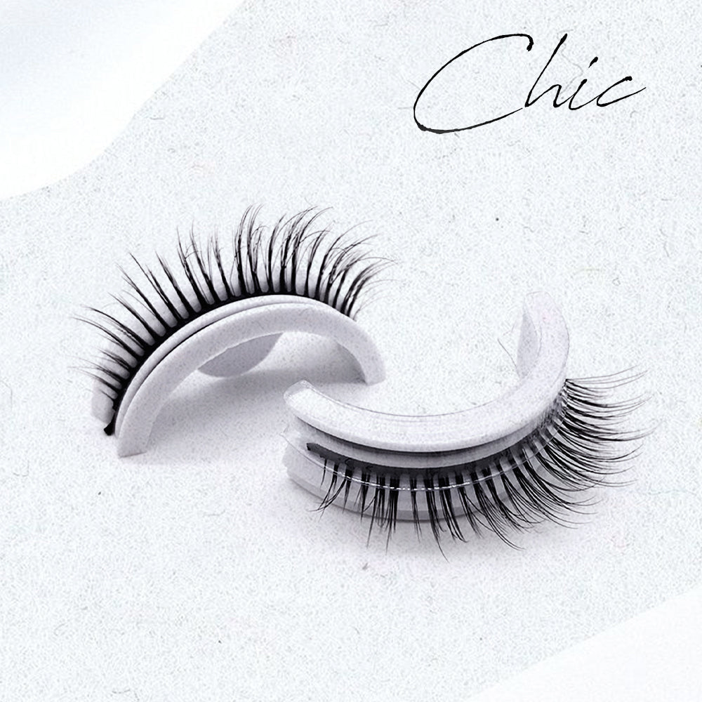 Self-Adhesive False Eyelashes – Reusable, No Glue Required, Water-Resistant with Natural Volume for Everyday & Special Occasions