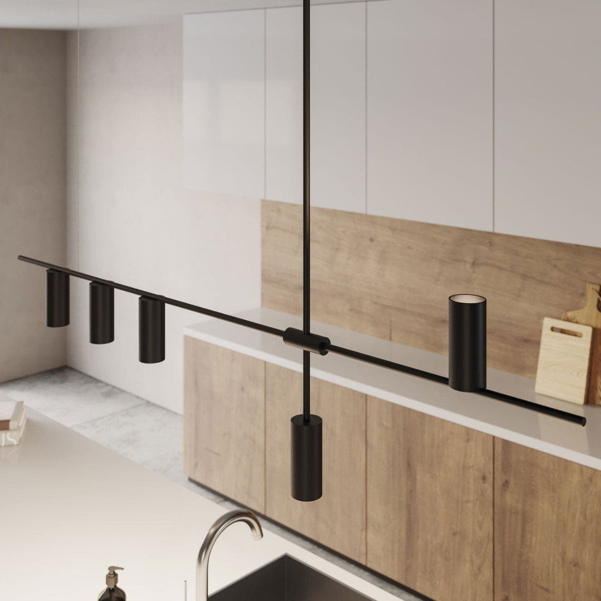 Modern Ceiling Light Fixture | Asymmetrical Design with Unique Illumination | Stylish Lighting for Contemporary Spaces