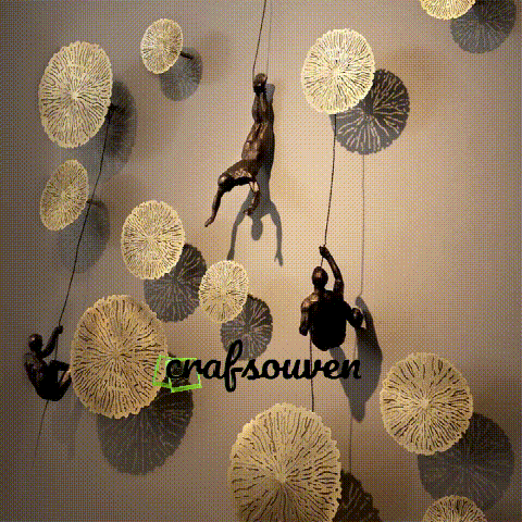 Ortekor Creative Climber | 3D Wall Art Sculpture with Unique Design | Modern Wall Decor for Home and Office