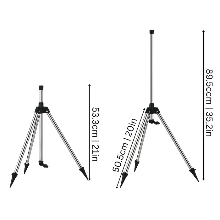 360-Degree Tripod Lawn Sprinkler with Adjustable Height – High-Pressure Rotating Garden Irrigation System for Large Yards & Small Gardens