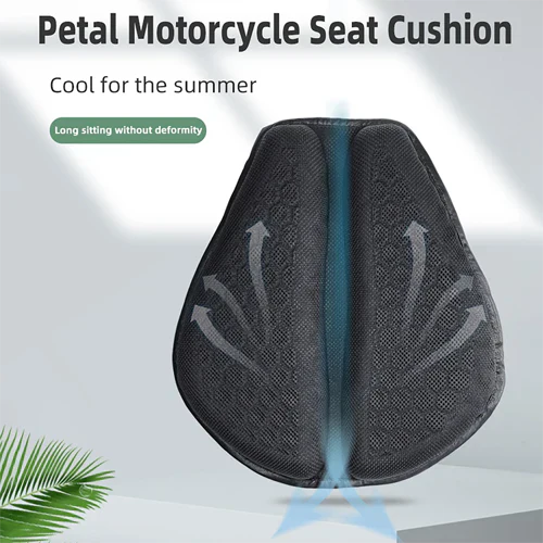 Comfort Gel Seat Cushion | Motorcycle Seat Pad with Shock Absorption | Breathable Design for Long Rides
