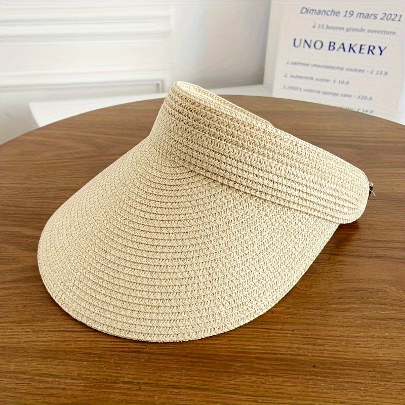 Women's Packable Straw Beach Hat with Adjustable Fit & Extra-Wide Shade | Travel-Friendly Summer Headwear | Pool, Vacation, Garden & Festiva