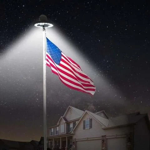 Eco-Friendly Solar Flagpole Light with Automatic Dusk to Dawn Operation | 700 Lumens for Enhanced Visibility
