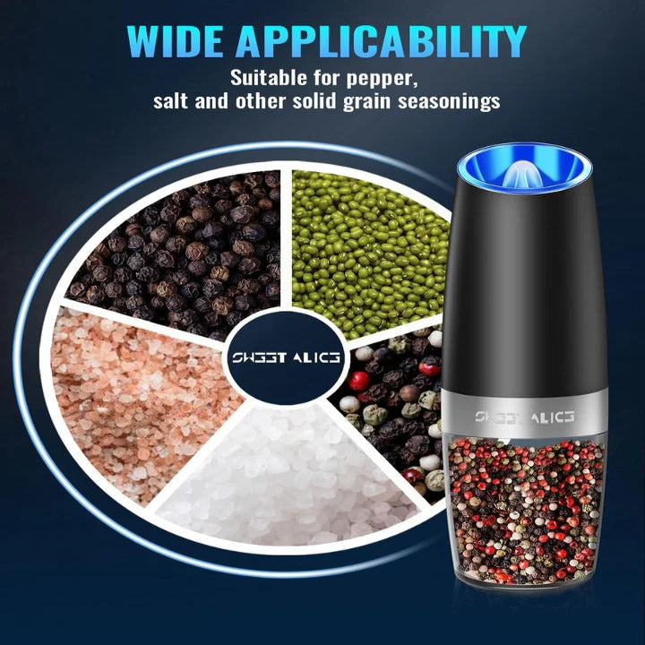 Automatic Salt and Pepper Mill Set with LED Light