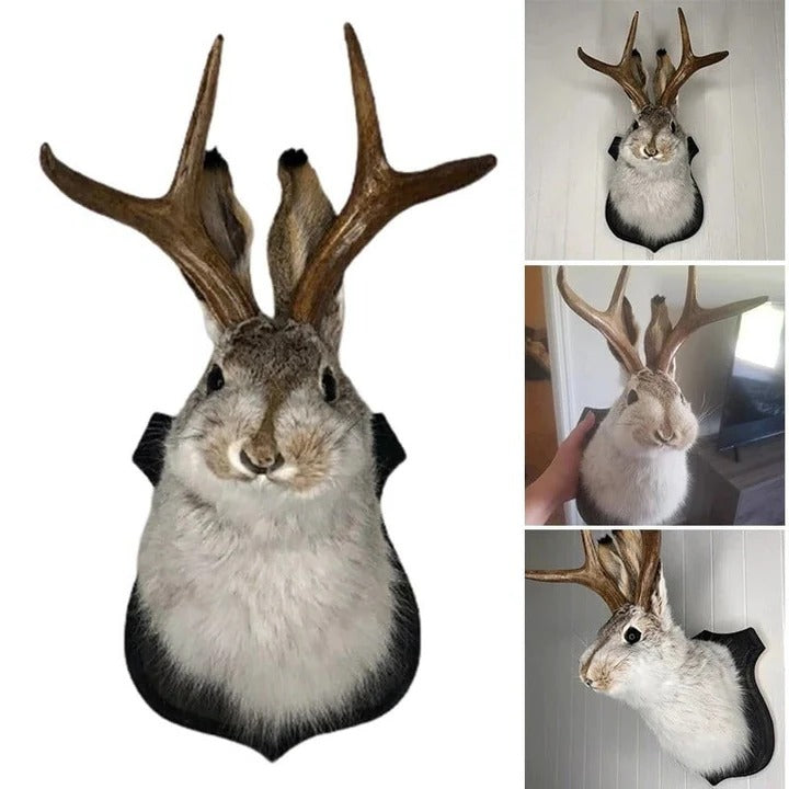 Decorative Wooden Jackalope Wall Art
