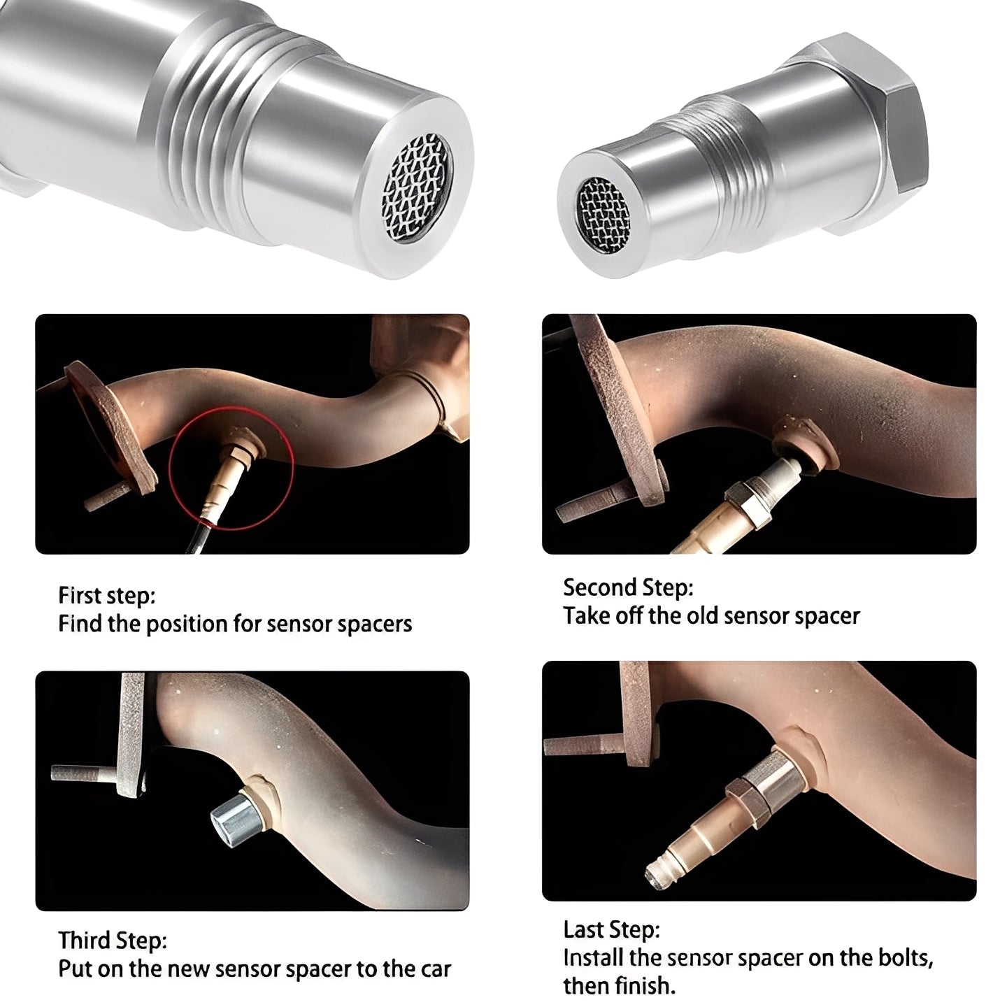 Universal M18x1.5 Car Oxygen Sensor Adapter Stainless Steel