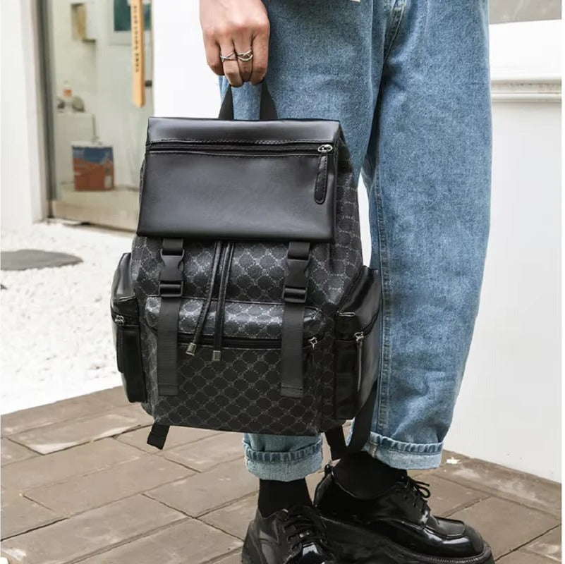 Elegant Leather Laptop Backpack with Cushioned Straps | Versatile Design for Work and Travel