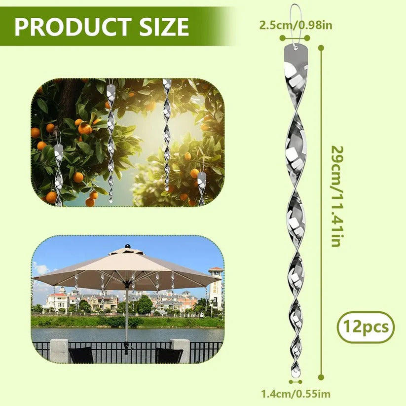 Outdoor Bird Repellent Rod with Shiny Reflective Coating