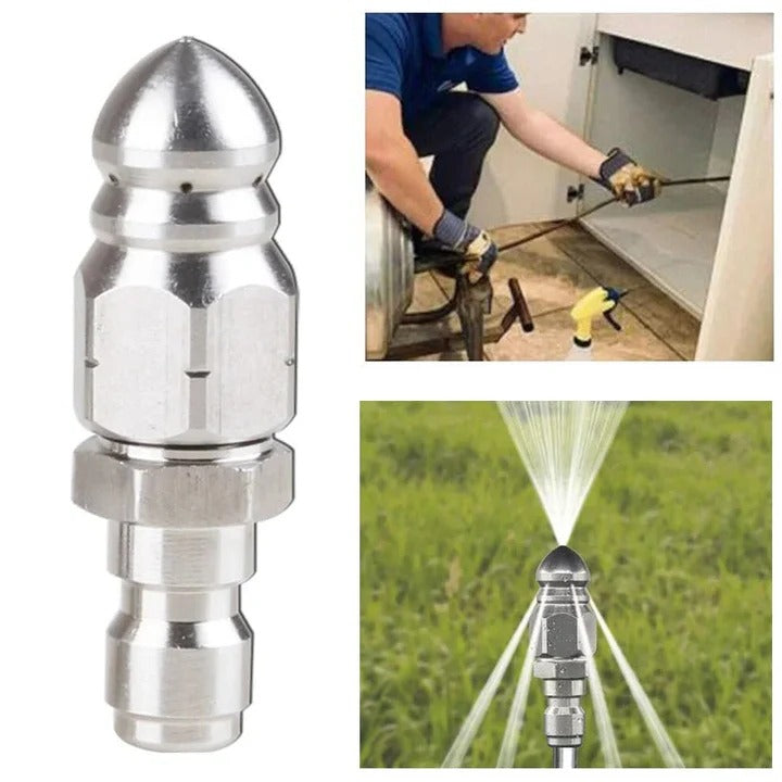Heavy Duty Pipe Cleaner Nozzle Attachment for Drain Jets