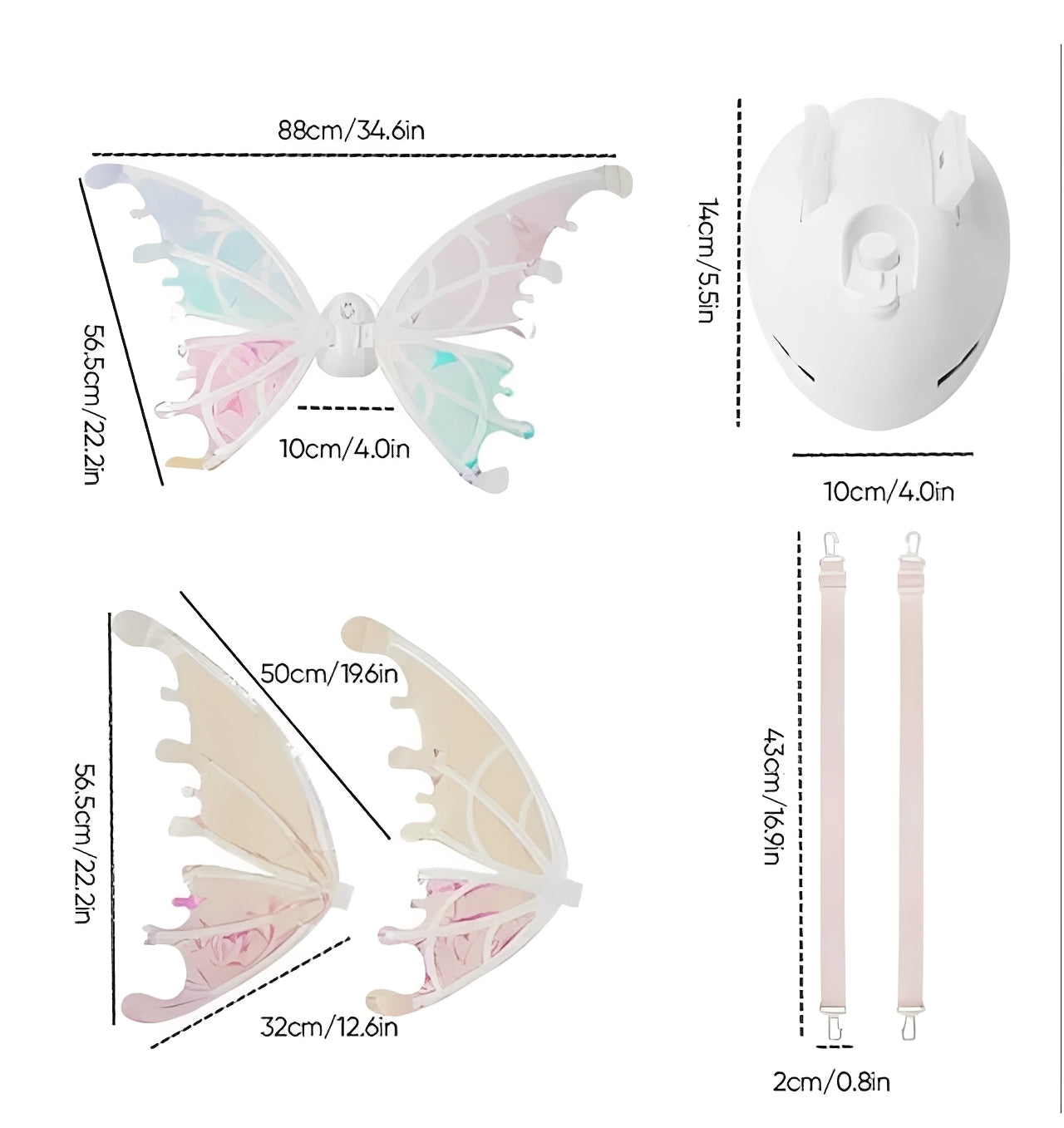 Whimsical Fairy Wings, Fantasy Building Kit, Creative Play Toys