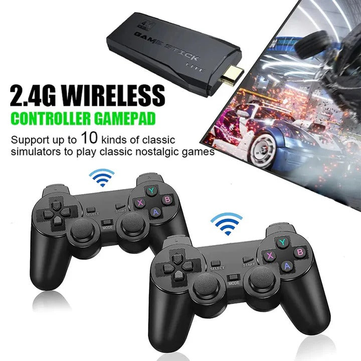 Compact Gaming Console with 64GB and 2 Wireless Controllers