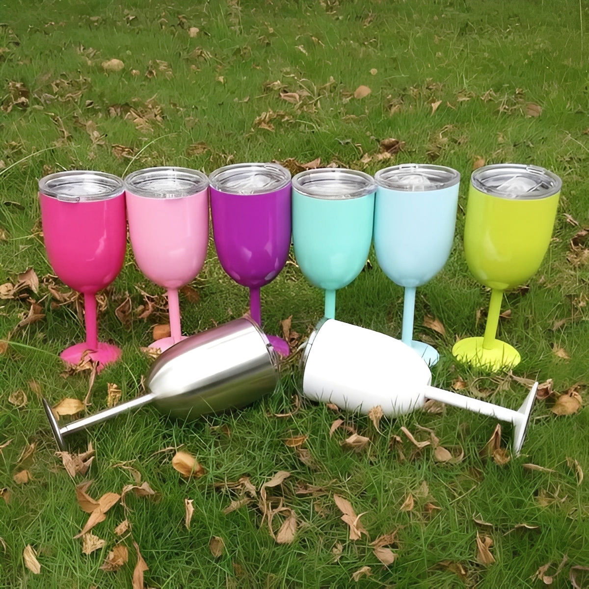 Double Wall Insulated Wine Cup with Tight Lid