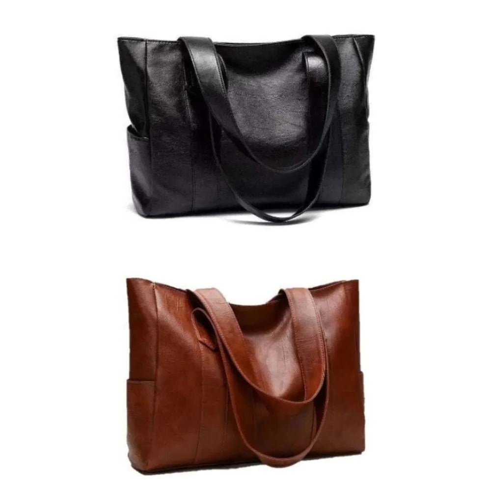 Classic Genuine Leather Tote Handbag