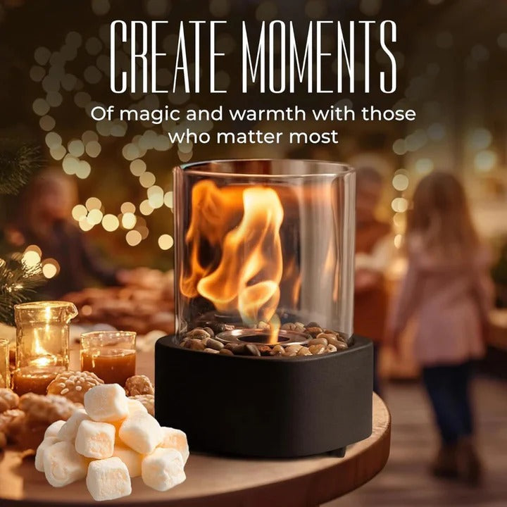 Compact Outdoor Fire Pit with Lid and Poker