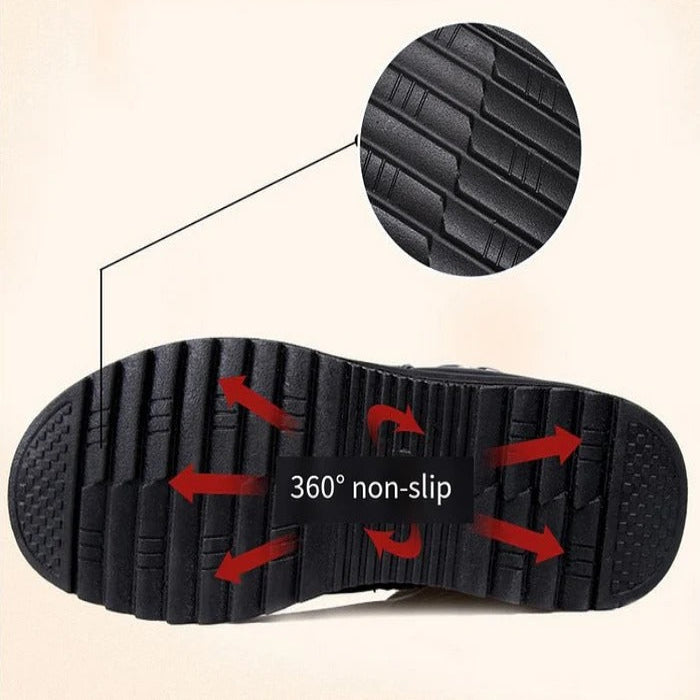 Warm Insulated Snow Boots for Women with Grip Soles