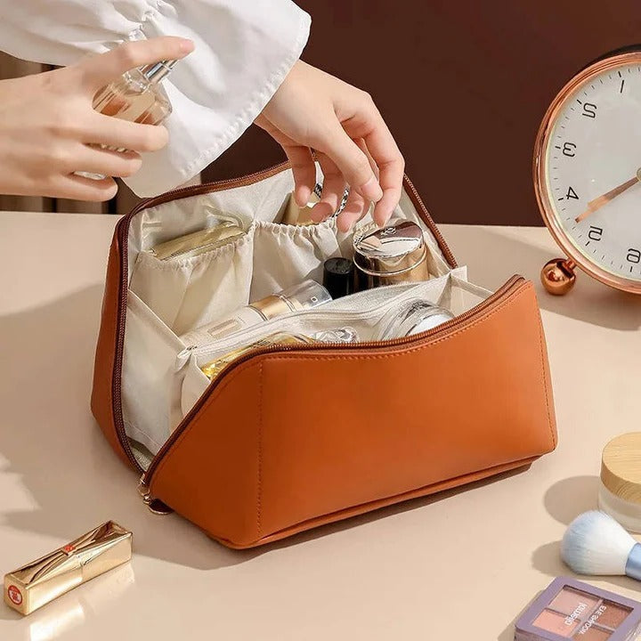 Large Cosmetic Storage Pouch with Many Pockets