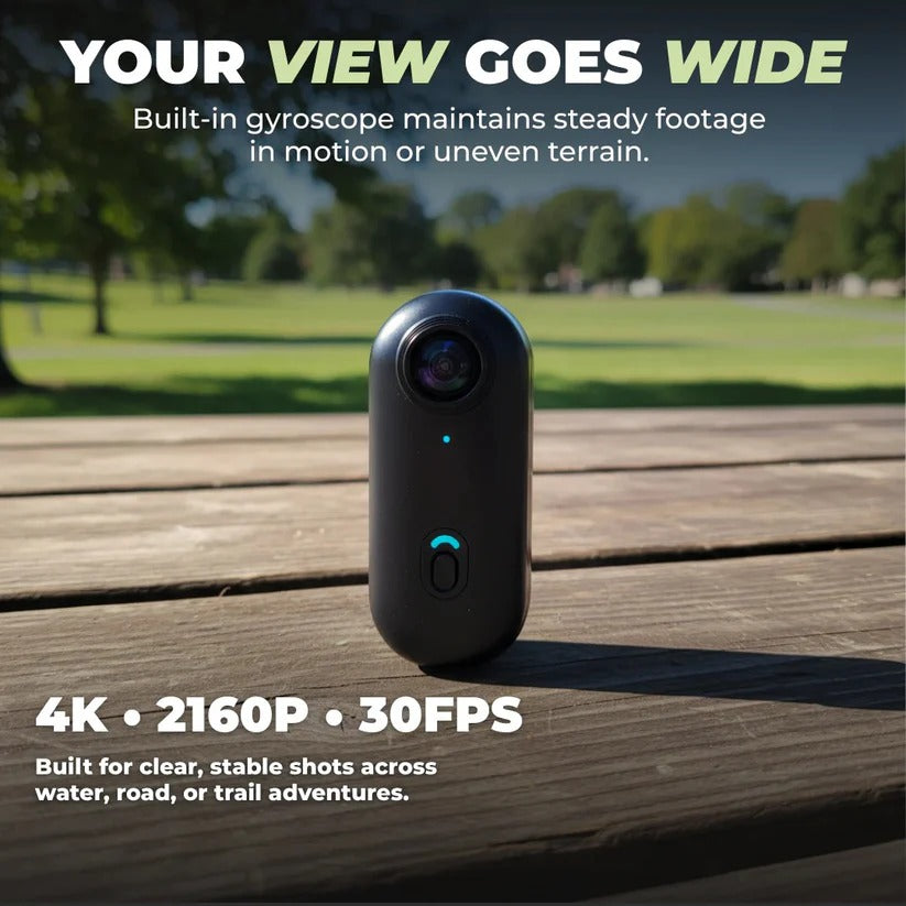 4K Action Camera with 128GB Storage, Compact Sports Camera with Wide Angle Lens, POV Camera with Mounts for Adventures