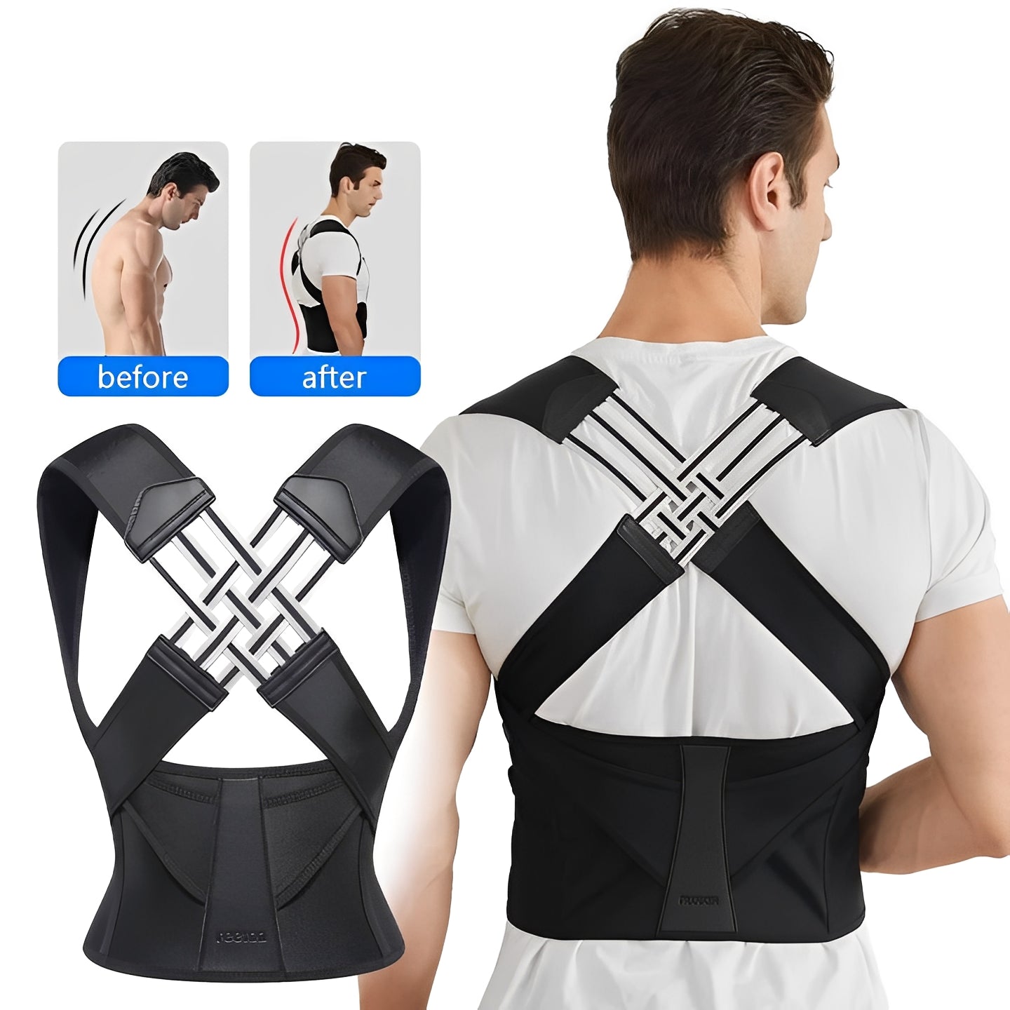 Comfortable Back Support with Flexible Shoulder Straps