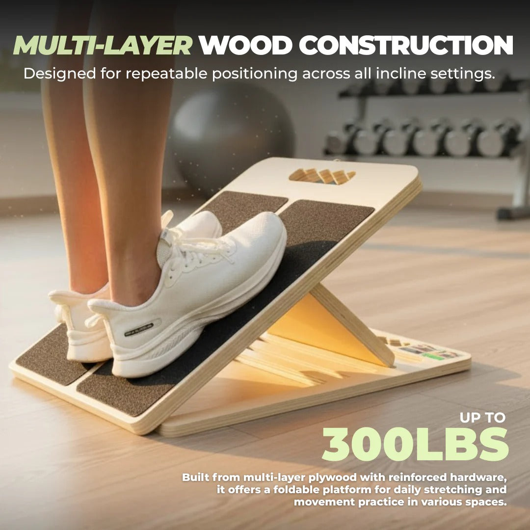 Multi Angle Folding Wood Incline Stretching Board