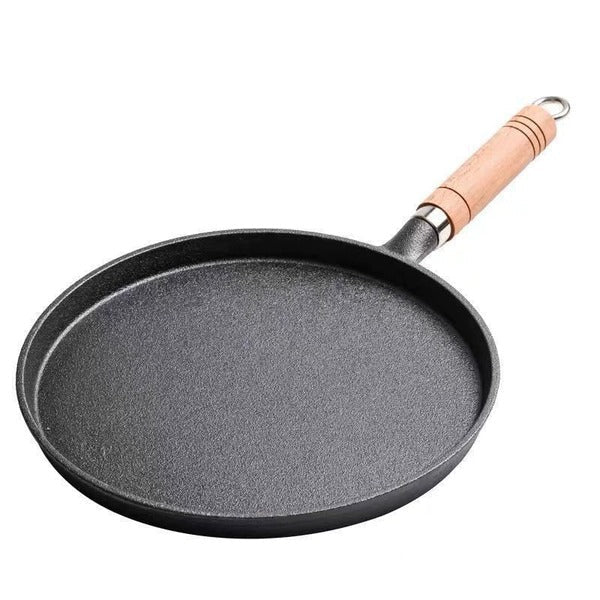 Durable Iron Crepe Skillet for Gas and Electric Stoves