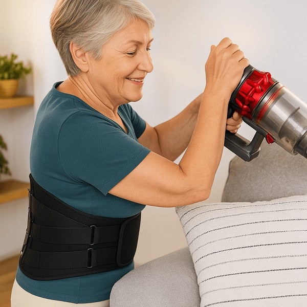 Flexible Lower Back Support Belt with Metal Stays