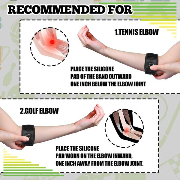 Flexible Elbow Compression Wrap with Adjustable Tightening Strap