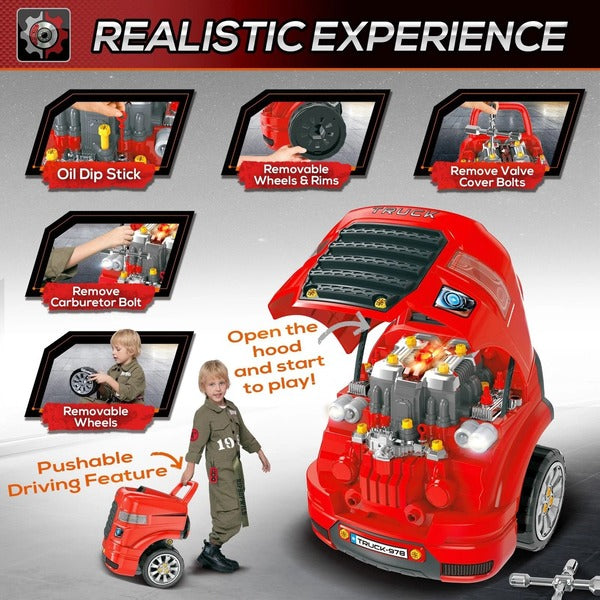 Kids Large Truck Engine Playset
