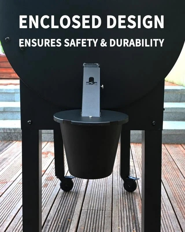 Drip Pan with Lid for BBQ Pellet Smoker Grease Management – Washable Insert & No-Tool Setup for Outdoor Cooking Mess Control