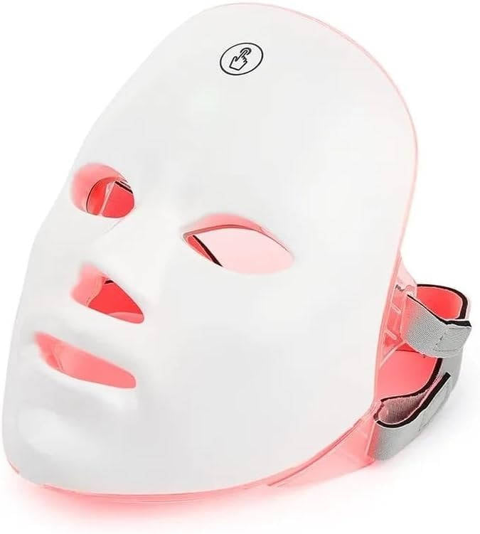 Rechargeable 7 Color LED Facial Mask with Adjustable Bands
