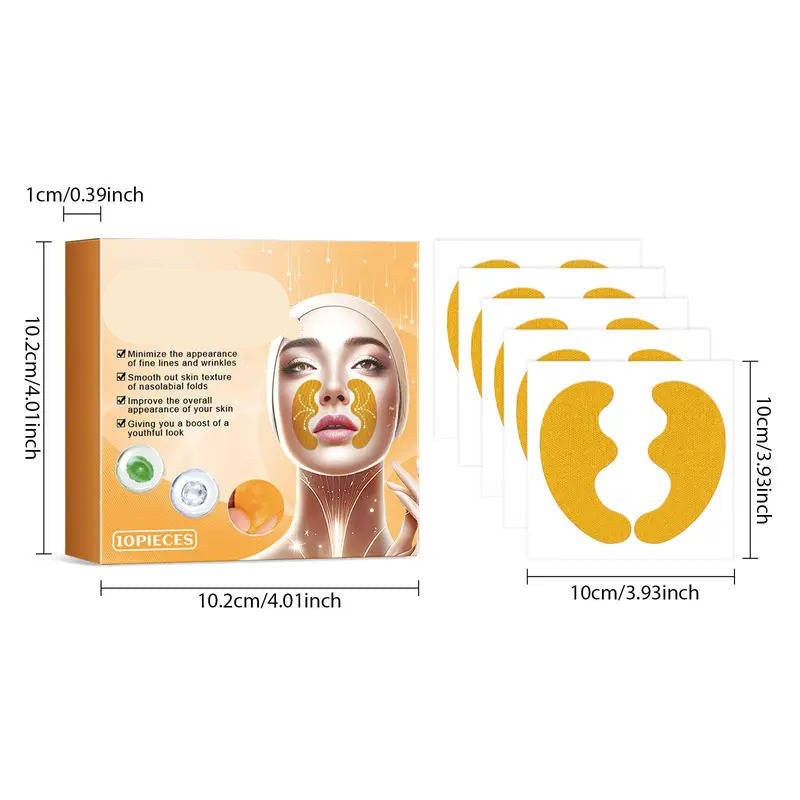 Moisturizing Face Patches for Wrinkles, 10 Pack