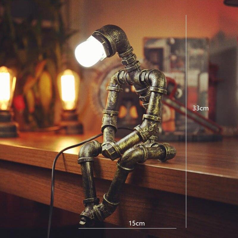 Articulated Steampunk Desk Lamp with Adjustable Arms & Switch Control for Home Office & Workspace Lighting