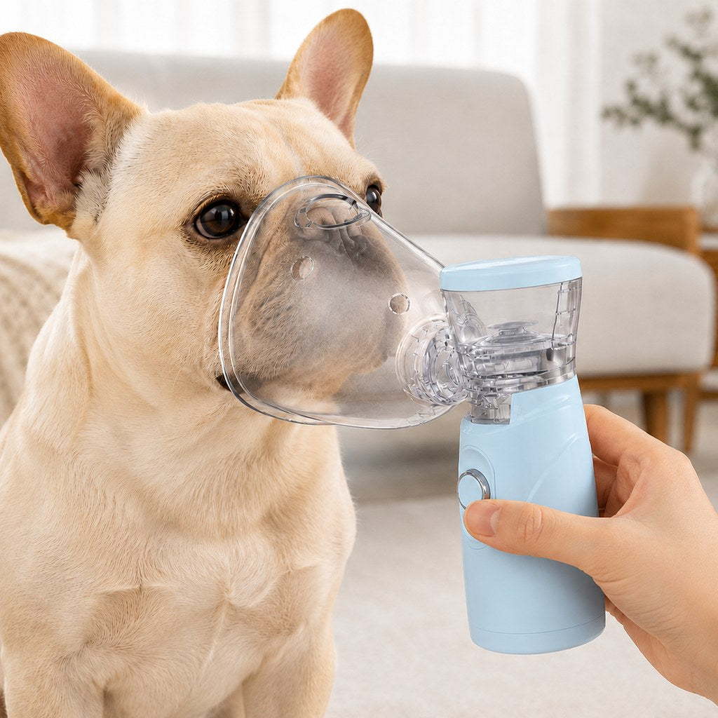 Ortekor Portable Pet Mist Care Kit for Dogs & Cats - Rechargeable Handheld Device with Two Masks