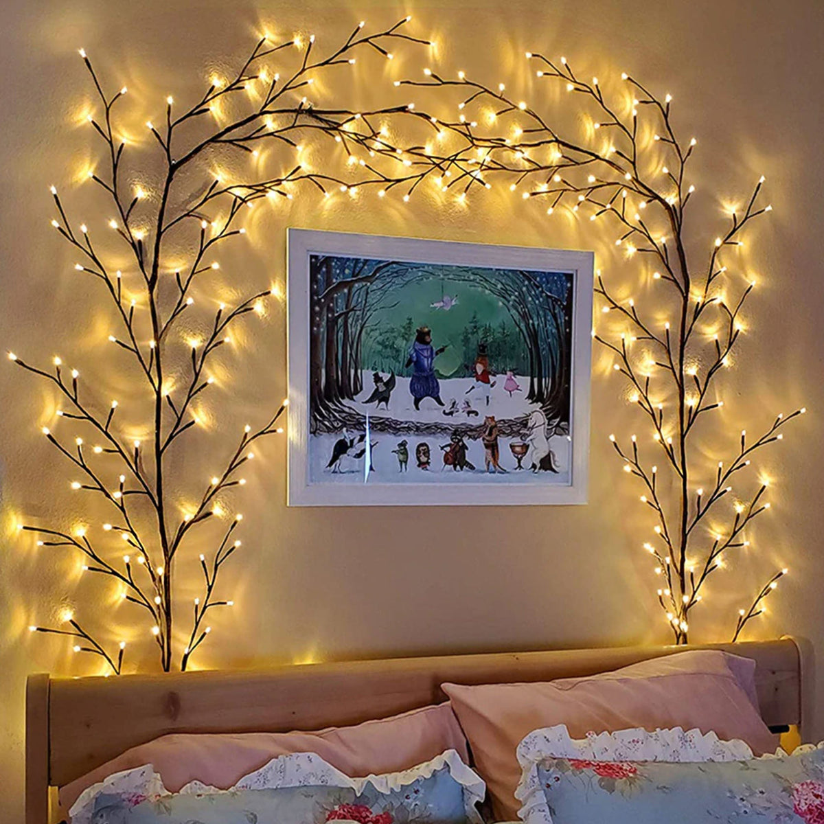 Artistic Willow Branch Lights | Bendable LED Decorative Lighting with Warm Glow | Cozy Ambiance for Home Decor