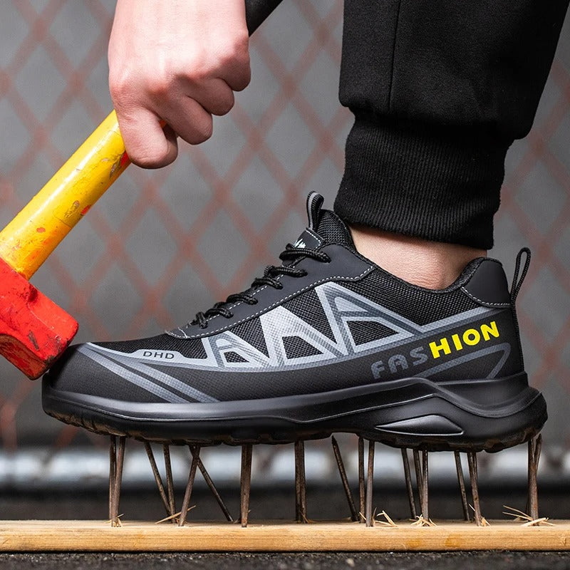 Steel Toe Work Boots for Men Wide Fit S3 Safety Shoes Slip-Resistant Waterproof Construction Industrial Warehouse Boots Oil-Resistant